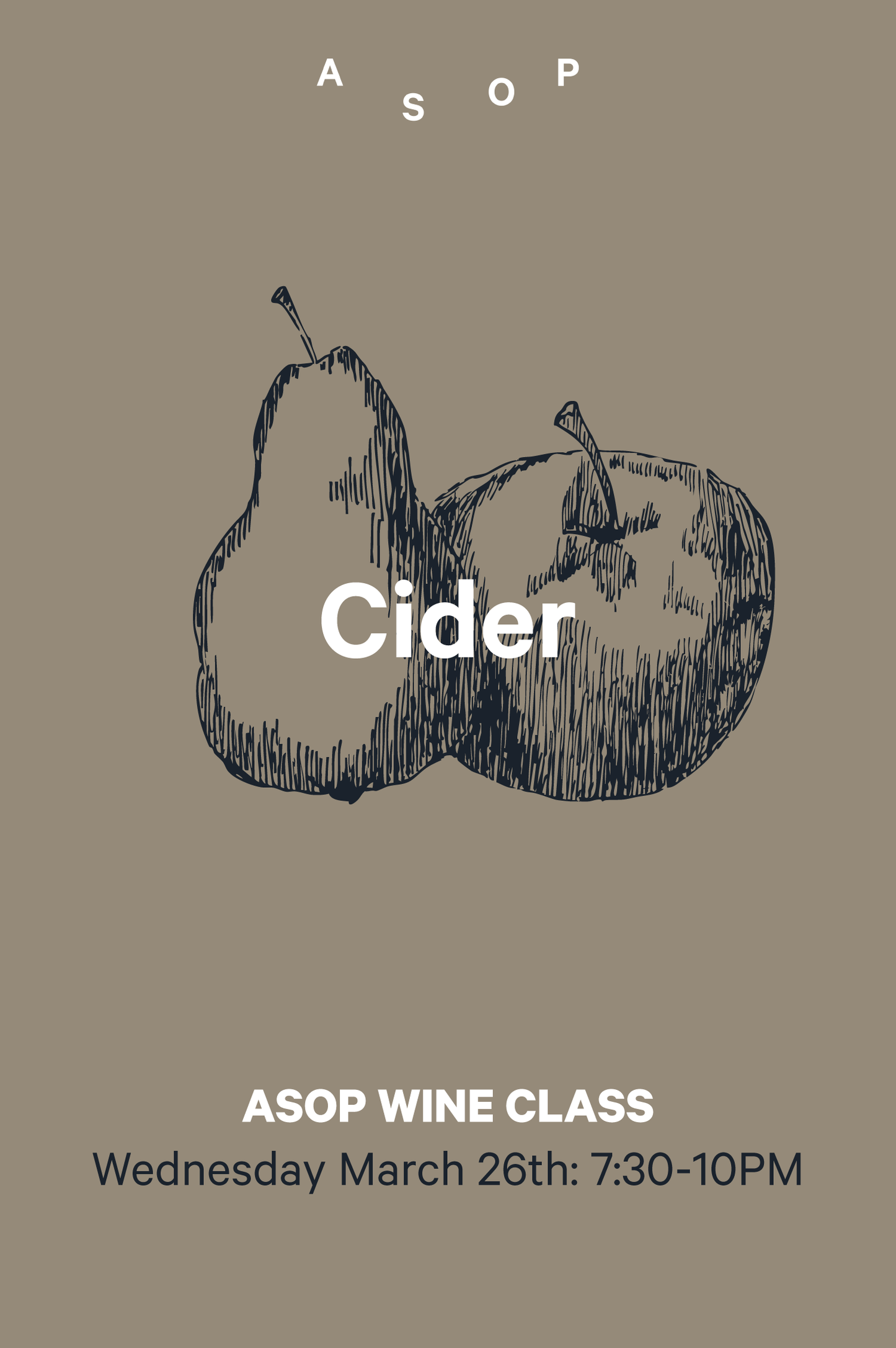 26-3 | ASOP Wine Class: Cider